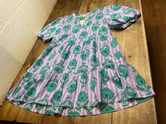 J.CREW Dresses & Skirts - J. Crew Womens Floral Puff Sleeve Tiered Cover Up Sundress Size Medium